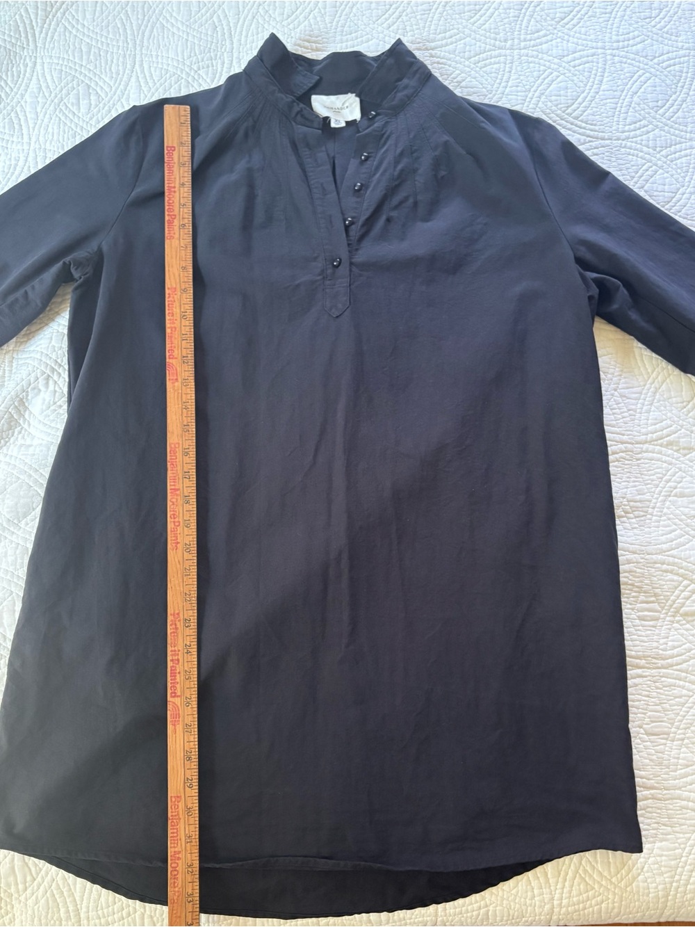 Tuckernuck Pomander Place Polly Popover Dress XL Black 100% Cotton - Picture 6 of 8